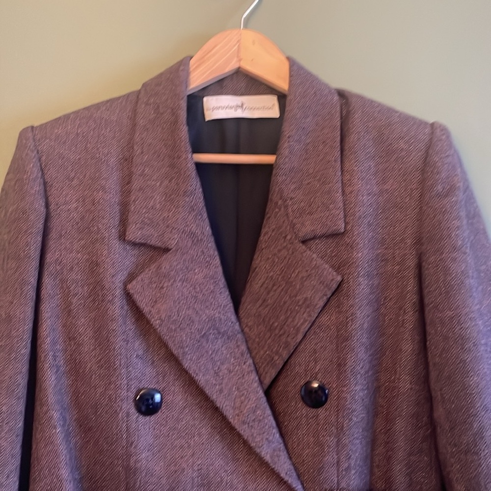 Peruvian Connection Brown Chevron Button Blazer J… - image 2